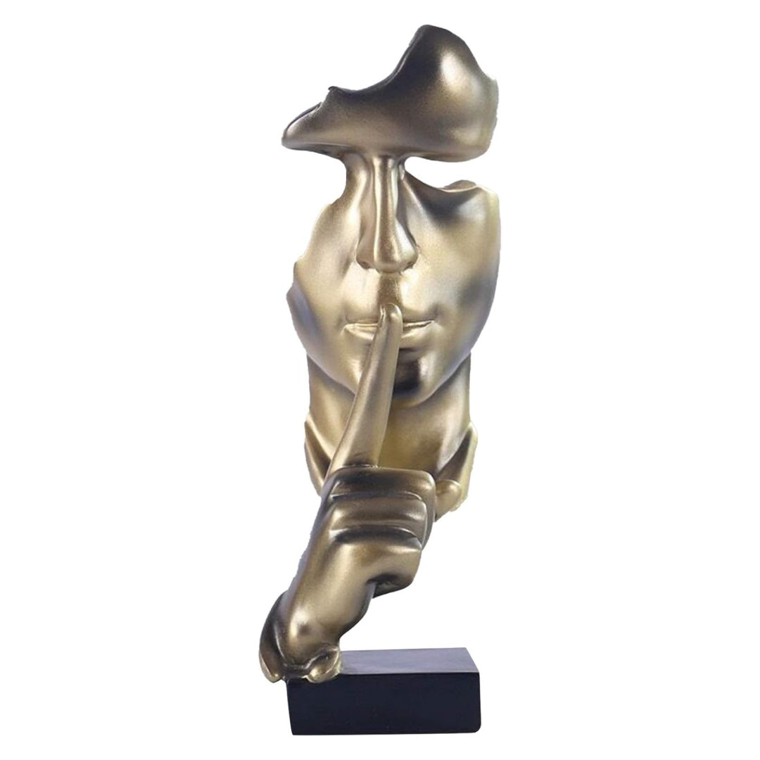 Silence is Golden Abstract Thinker Statue