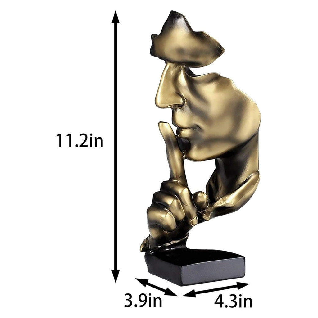 Silence is Golden Abstract Thinker Statue