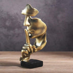 Silence is Golden Abstract Thinker Statue