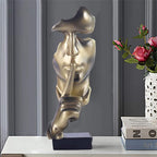 Silence is Golden Abstract Thinker Statue