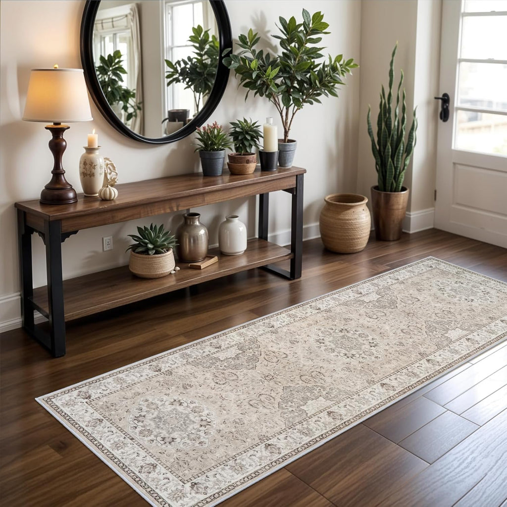 Washable Vintage Hallway Runner Rug