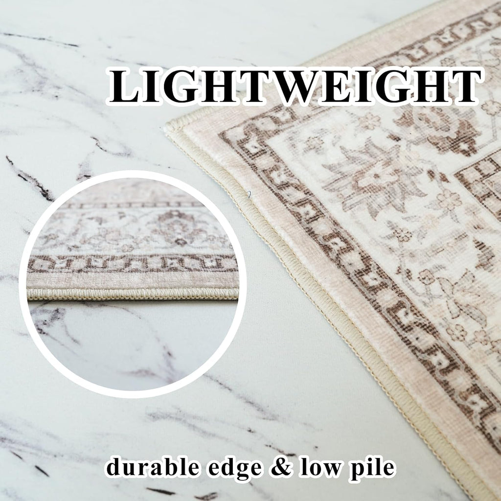 Washable Vintage Hallway Runner Rug