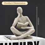 Modern Resin Reading Woman Sculpture